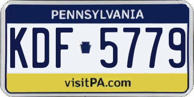 PA license plate KDF5779