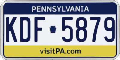 PA license plate KDF5879