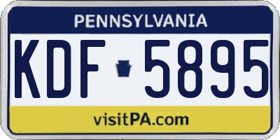 PA license plate KDF5895