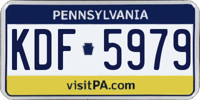 PA license plate KDF5979