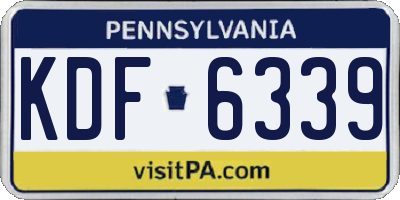 PA license plate KDF6339