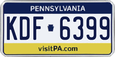 PA license plate KDF6399