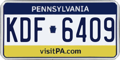 PA license plate KDF6409