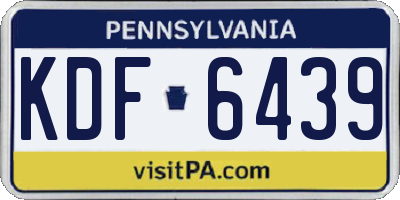 PA license plate KDF6439