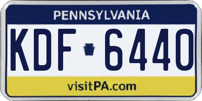 PA license plate KDF6440
