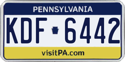PA license plate KDF6442