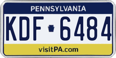 PA license plate KDF6484