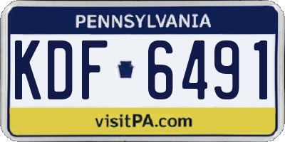 PA license plate KDF6491