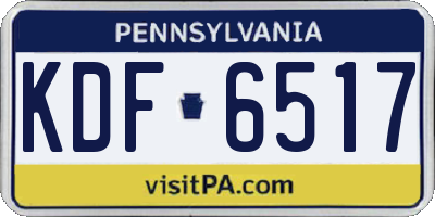 PA license plate KDF6517