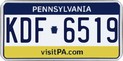 PA license plate KDF6519