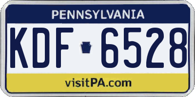 PA license plate KDF6528