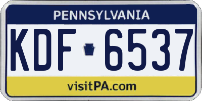 PA license plate KDF6537