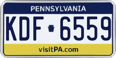 PA license plate KDF6559