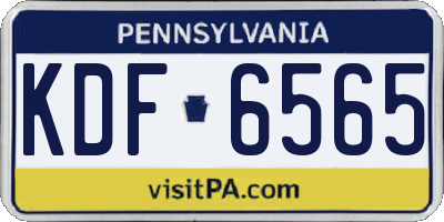 PA license plate KDF6565