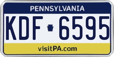 PA license plate KDF6595