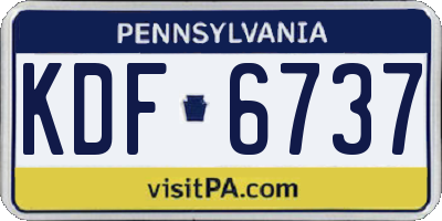 PA license plate KDF6737