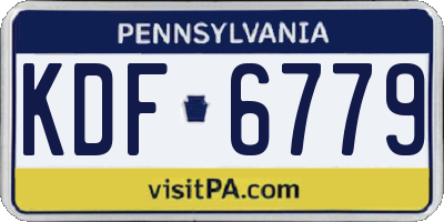 PA license plate KDF6779
