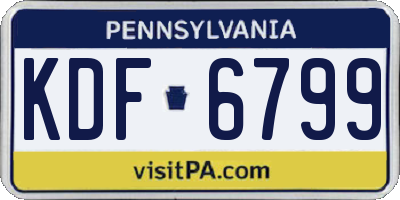 PA license plate KDF6799