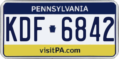 PA license plate KDF6842