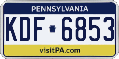 PA license plate KDF6853