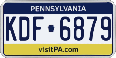 PA license plate KDF6879