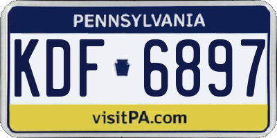 PA license plate KDF6897