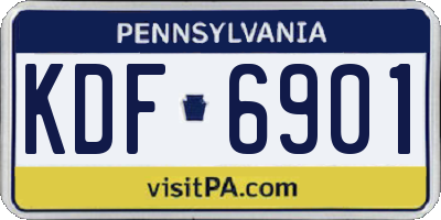 PA license plate KDF6901