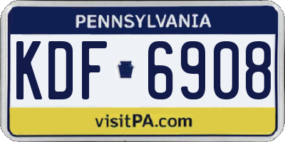 PA license plate KDF6908