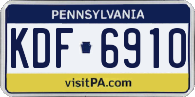 PA license plate KDF6910