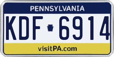 PA license plate KDF6914