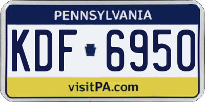 PA license plate KDF6950