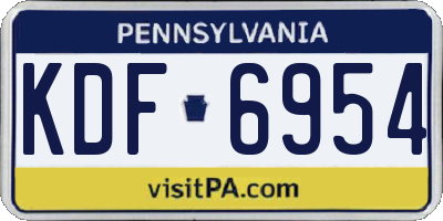 PA license plate KDF6954