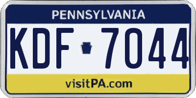 PA license plate KDF7044