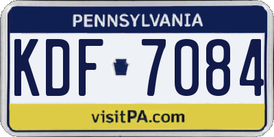 PA license plate KDF7084