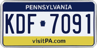 PA license plate KDF7091
