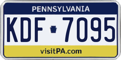 PA license plate KDF7095