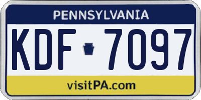 PA license plate KDF7097