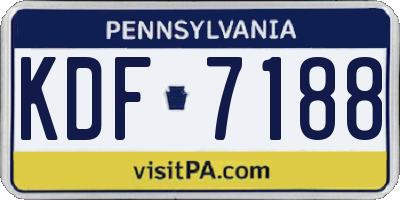 PA license plate KDF7188