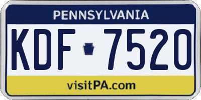 PA license plate KDF7520