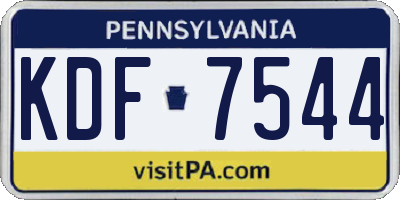 PA license plate KDF7544