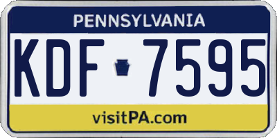 PA license plate KDF7595