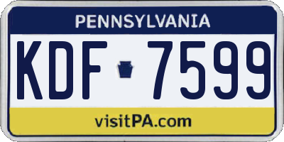 PA license plate KDF7599