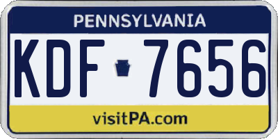 PA license plate KDF7656