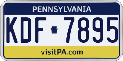 PA license plate KDF7895