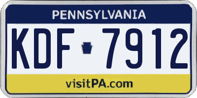 PA license plate KDF7912