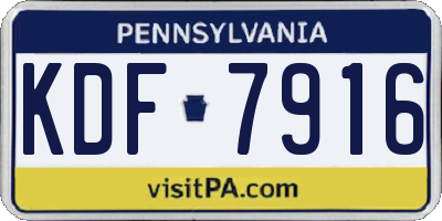 PA license plate KDF7916