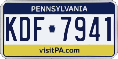 PA license plate KDF7941