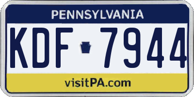PA license plate KDF7944