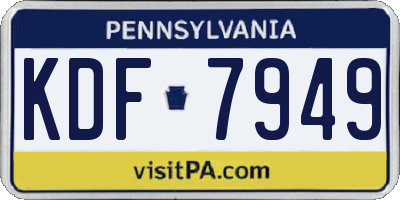 PA license plate KDF7949