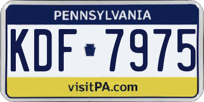 PA license plate KDF7975